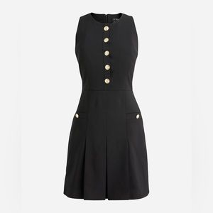 J.Crew Pleated mini dress in Italian bi-stretch wool blend BP645